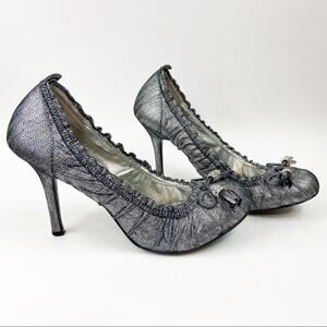 Hale Bob | Imelda Black Silver Tassel Pumps